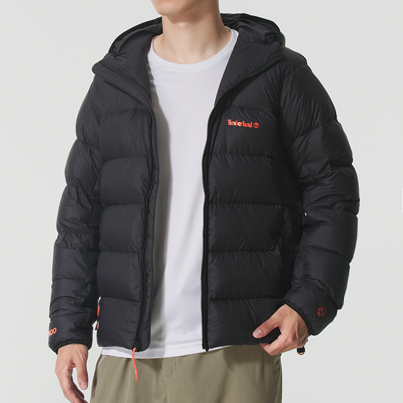 添柏岚官网连帽羽绒服男2025秋季新款户外运动服保暖休闲夹克外套
