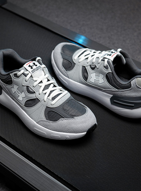 UA安德玛灰色跑步鞋男女鞋秋季新款Phantom Lux运动鞋复古慢跑鞋