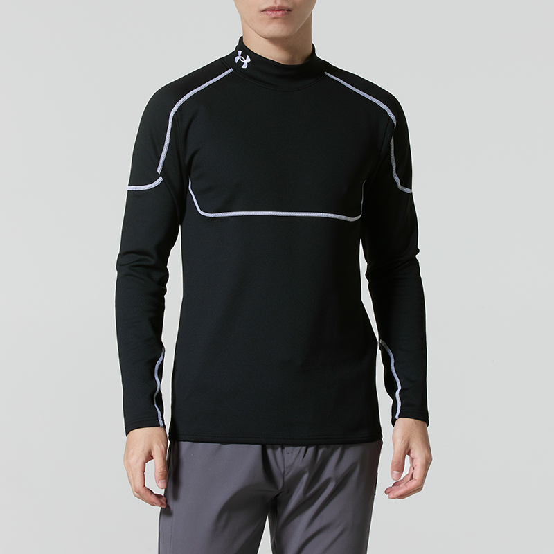 UA安德玛跑步长袖T恤男装2025秋季新款健身训练打底衫套头运动服