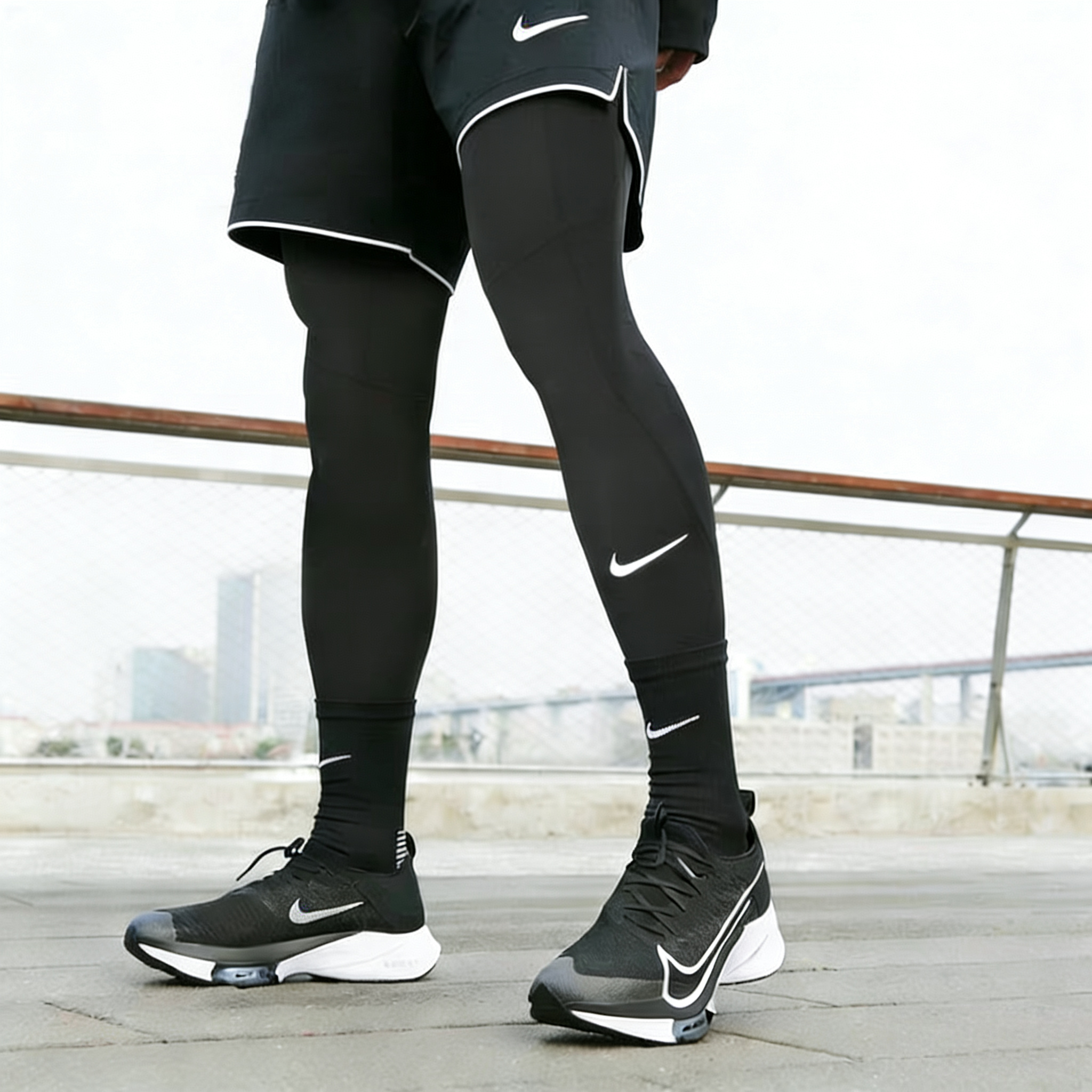 NIKE耐克紧身裤男裤秋冬新款弹力健身裤运动透气训练跑步打底裤