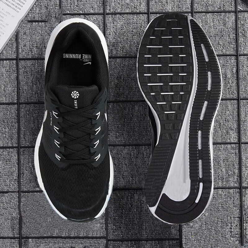 耐克Nike黑白飞线男子跑步鞋2025冬季新款正品经典运动鞋缓震跑鞋