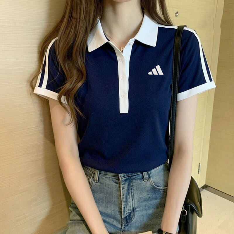 阿迪达斯POLO衫T恤女装 2026春季新款运动服网球训练透气修