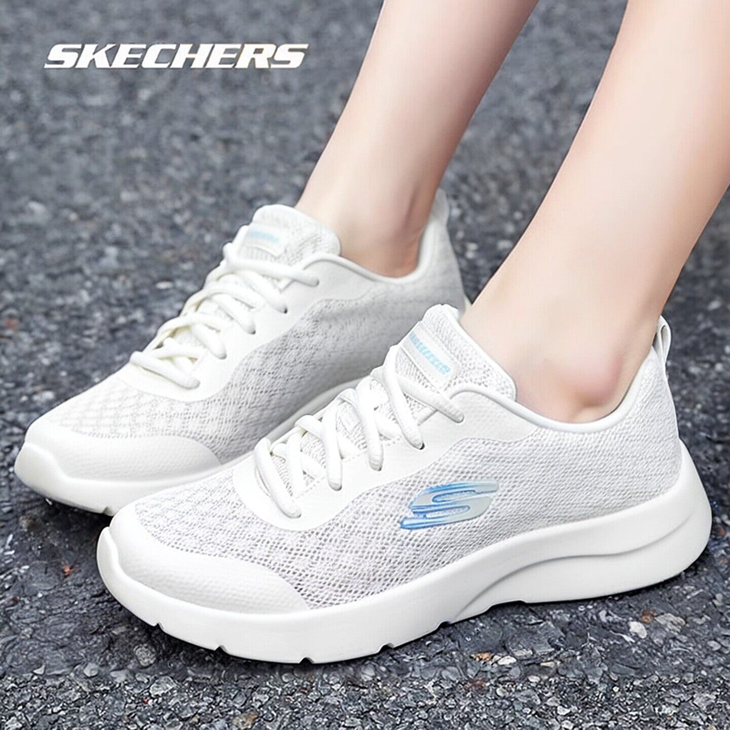 斯凯奇女鞋2026春季新款软底网面鞋轻便休闲鞋子运动鞋透气妈妈鞋