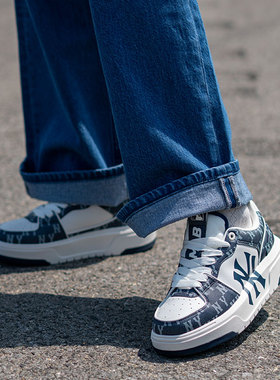 MLB官方 NY老花厚底板鞋男鞋2025新款女复古休闲鞋运动鞋3ASXCLD4