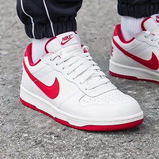 轻便休闲鞋 NIKE耐克男鞋 冬季 红白色BIG运动鞋 355152 2026新年款