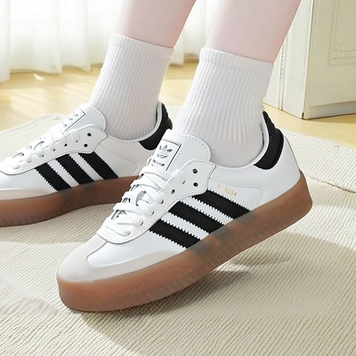 阿迪达斯三叶草德训鞋女鞋秋季新款复古低帮板鞋正品厚底休闲鞋