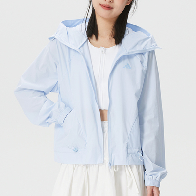 阿迪达斯女装外套2026夏季新款女装休闲运动服户外梭织夹克KH2711