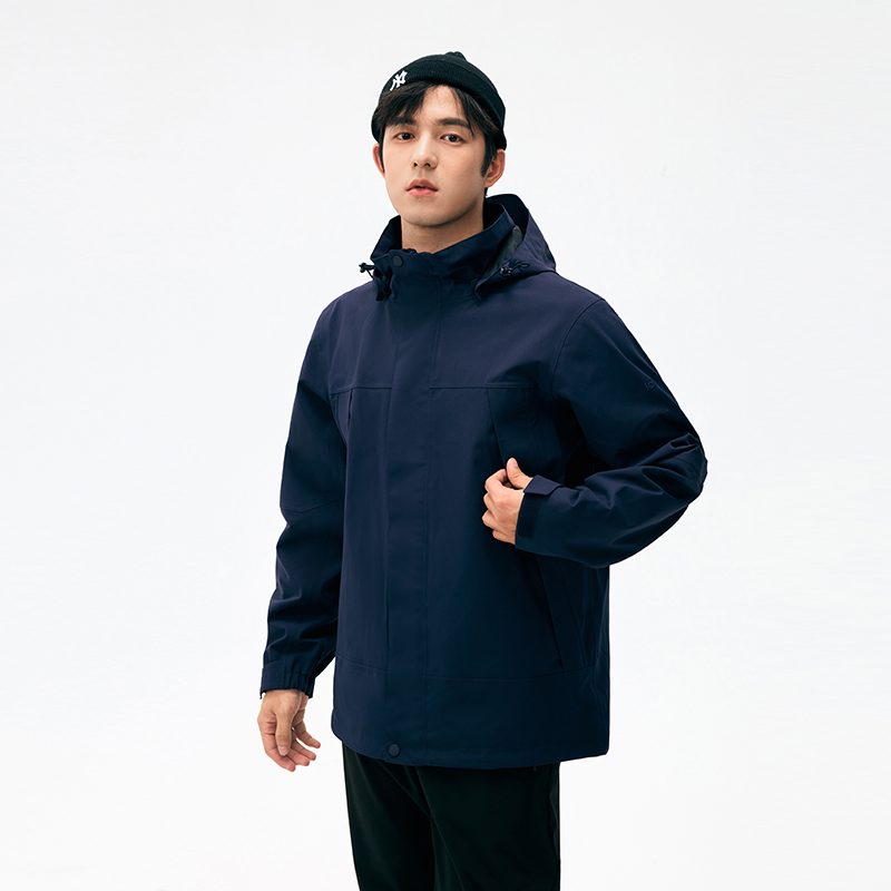 LANBU蓝步冲锋衣男装女装秋季新款连帽运动服防风休闲宽松外套潮