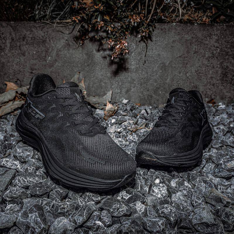 特步黑武士跑步鞋男鞋2024夏季厚底耐磨运动鞋减震跑鞋