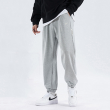 NIKE耐克裤子男款秋冬灰色卫裤针织休闲长裤宽松束脚运动裤CK6366