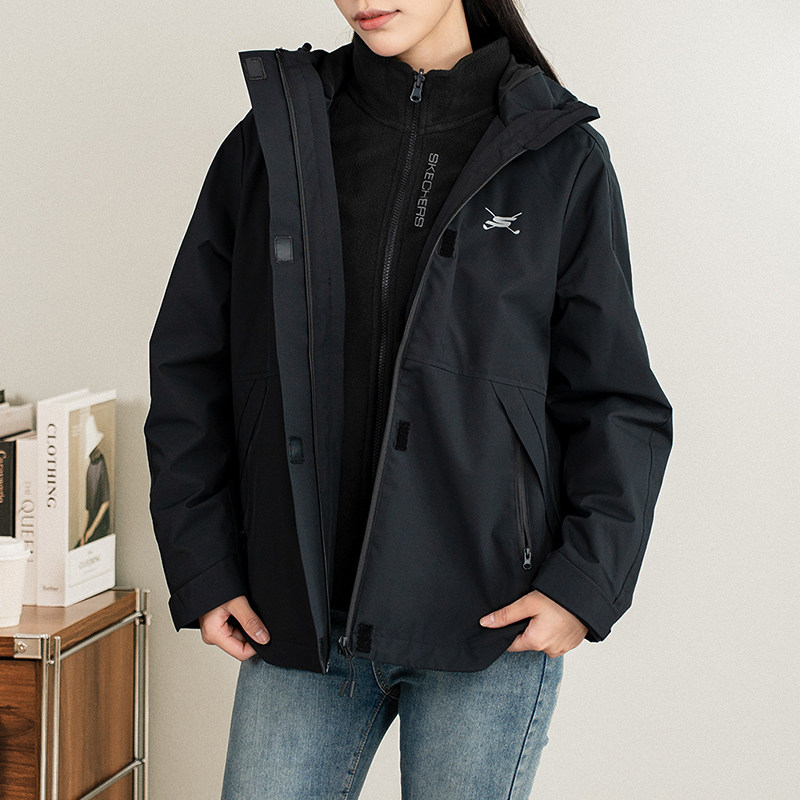 斯凯奇官方 正品外套冬季女装三合一户外防风保暖连帽上衣夹克,运动服/休闲服装,运动茄克/外套,淘宝优惠券,粉丝福利购,淘宝优惠卷