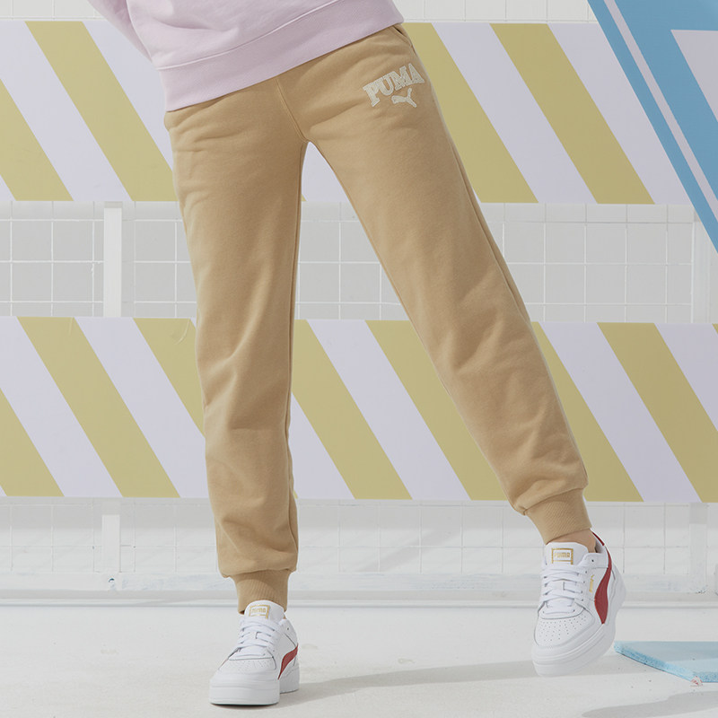 PUMA彪马女裤 跑步健身训练运动裤舒适束脚收口休闲长裤 682178