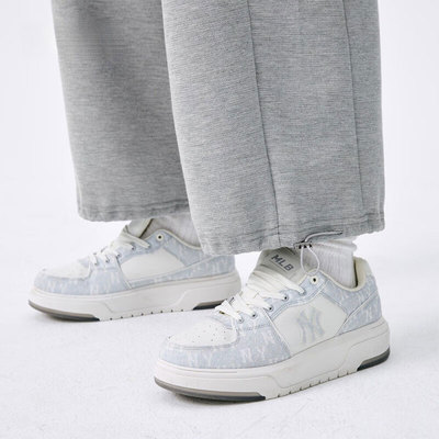 MLB官方 男鞋女鞋老花时尚学长鞋厚底休闲鞋情侣板鞋3ASXS015N