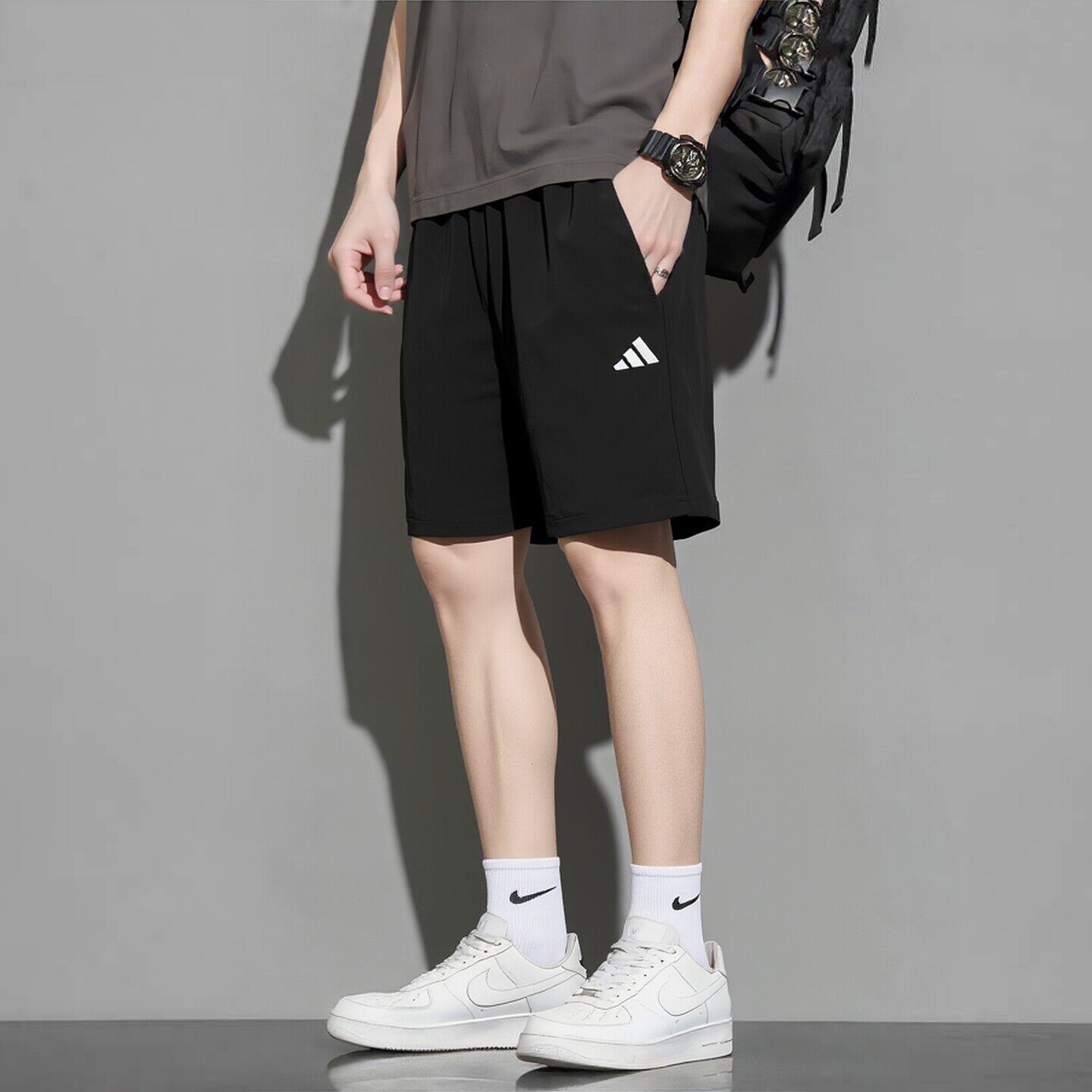 adidas阿迪达斯短裤男裤2026夏季新款梭织运动裤休闲五分裤