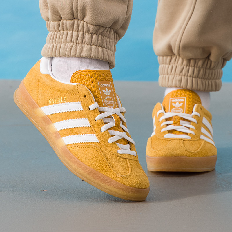 阿迪达斯德训鞋女鞋冬季新款黄色板鞋男鞋复古休闲鞋经典t头鞋子