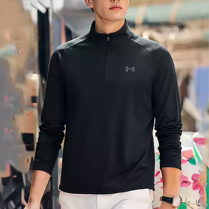 安德玛UA训练半拉链长袖男T恤25秋季新款运动服跑步打底衫1375435