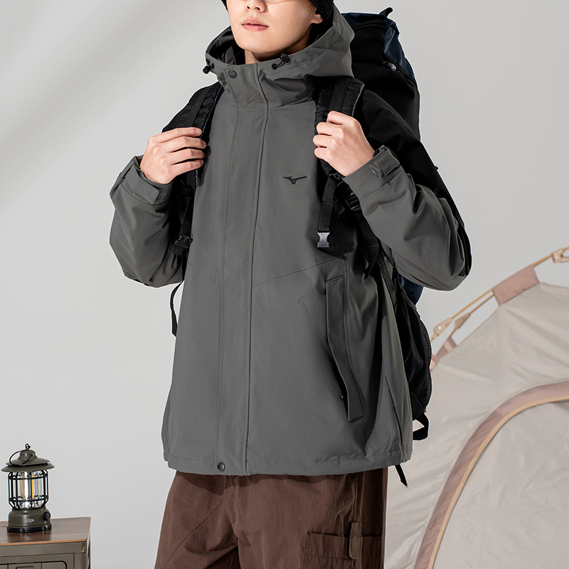 Mizuno美津浓抓绒三合一夹克男装女装2025冬季保暖外套户外休闲衣