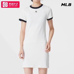 裙子 25夏季 新款 长款 女装 纽约洋基潮流时尚 T恤运动连衣 MLB官方