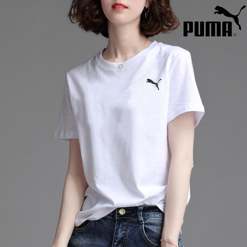 PUMA彪马白色圆领短袖女装