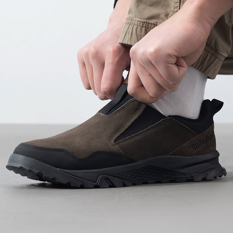 添柏岚男鞋徒步鞋户外鞋通勤运动鞋轻便透气一脚蹬穿脱减震休闲鞋