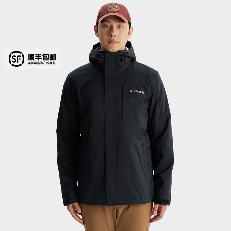 Columbia哥伦比亚冲锋衣男装25秋季新款户外登山服防水夹克外套