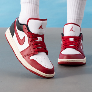 NIKE耐克撞色篮球鞋女鞋春季新款AIR JORDAN 1板鞋运动鞋休闲鞋子