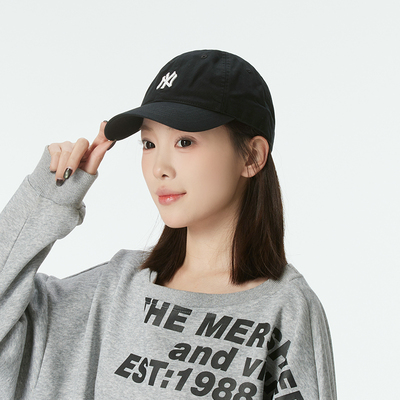 MLB官方 帽子男帽女帽黑色LA棒球帽户外遮阳帽鸭舌帽潮3ACP7701N