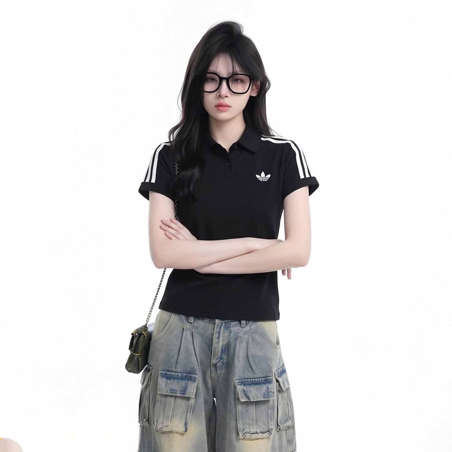 阿迪达斯三叶草短袖POLO衫女夏季新款半袖上衣翻领运动T恤KD7974
