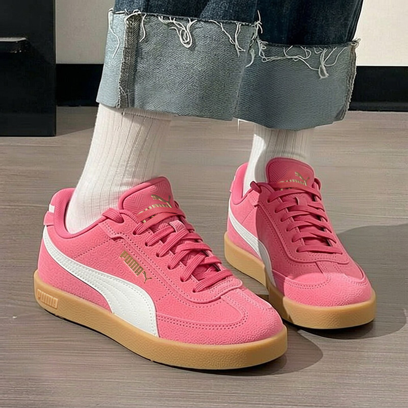 PUMA彪马粉色板鞋女鞋男鞋春季新款Club情侣低帮透气休闲鞋运