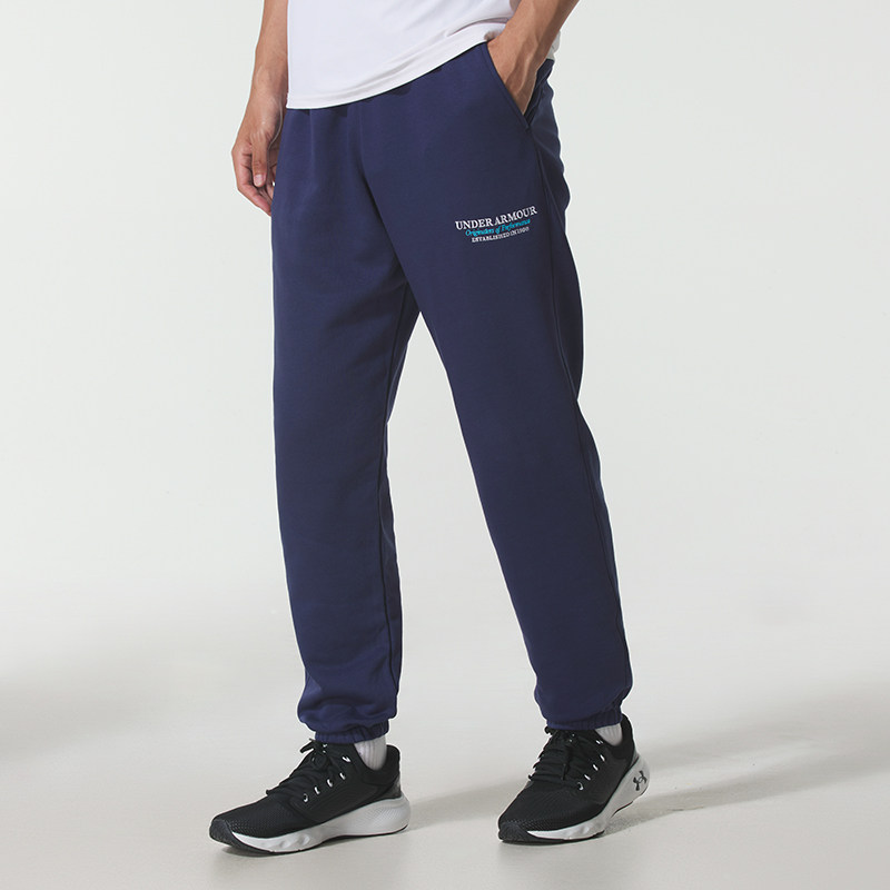 UA安德玛宽松长裤男裤跑步裤子运动裤健身训练裤束脚裤潮6010098