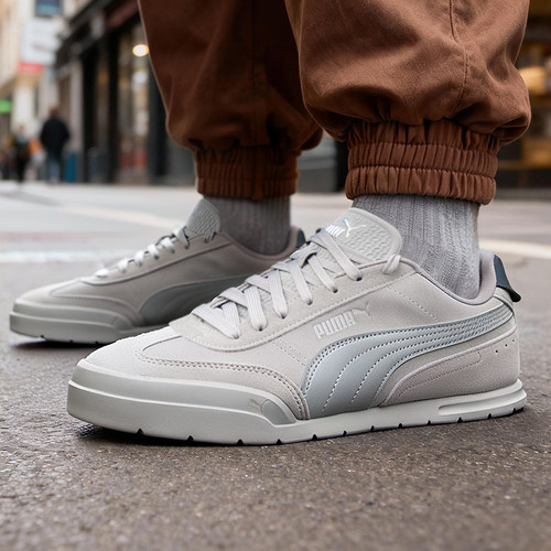 PUMA彪马灰色板鞋男鞋女鞋德训鞋冬季薄底鞋复古休闲运动鞋402614