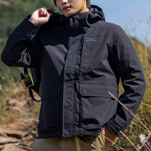 Jack 羽绒内胆夹克防风外套运动服 Wolfskin狼爪三合一冲锋衣男装