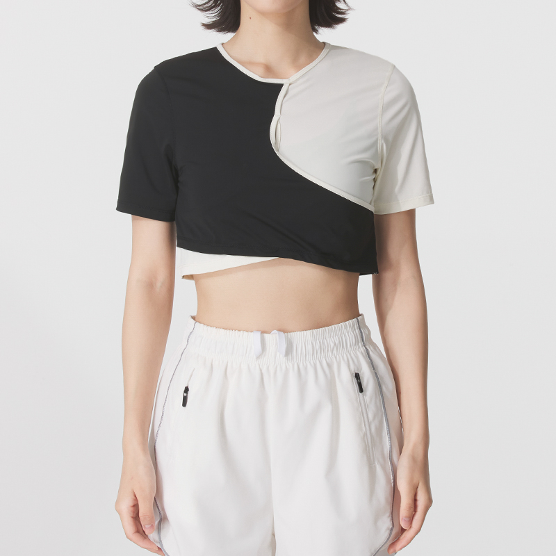 LANBU蓝步女士短袖女2025夏季新款透气休闲T恤运动服半袖L402971