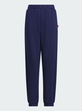 阿迪达斯童装男童女童夏季新款休闲卫裤跑步宽松长裤运动裤JN4379