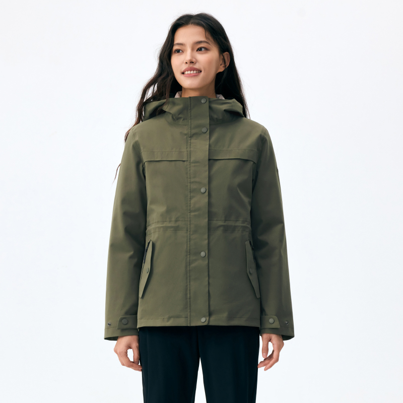 Lanbu蓝步三合一外套女2024冬季新款保暖羽绒内胆运动服防风夹克