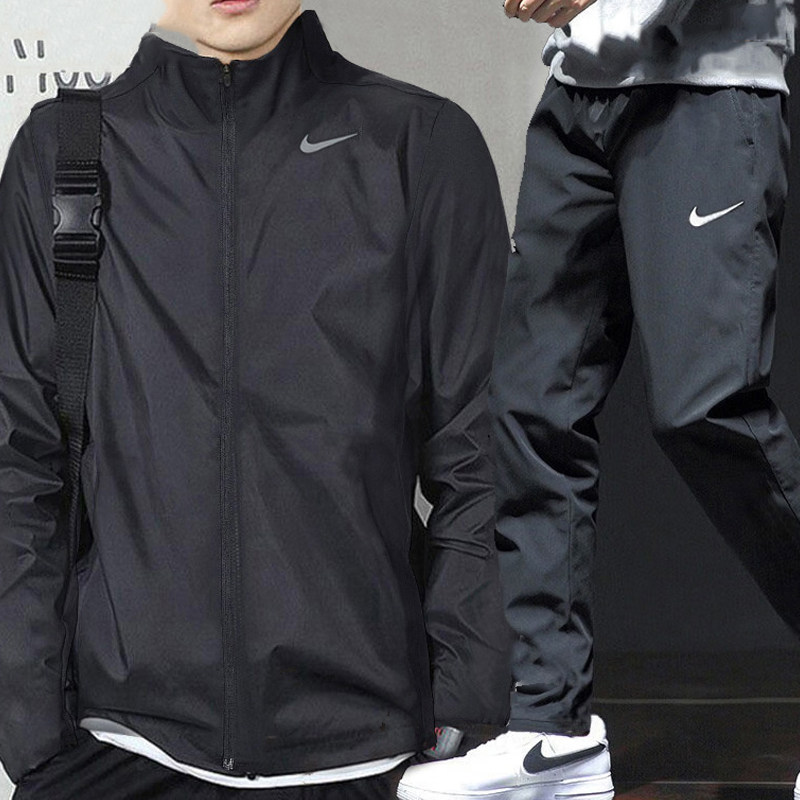 耐克官方旗舰店速干运动套装男装正品新款外套夹克直筒裤休闲长裤