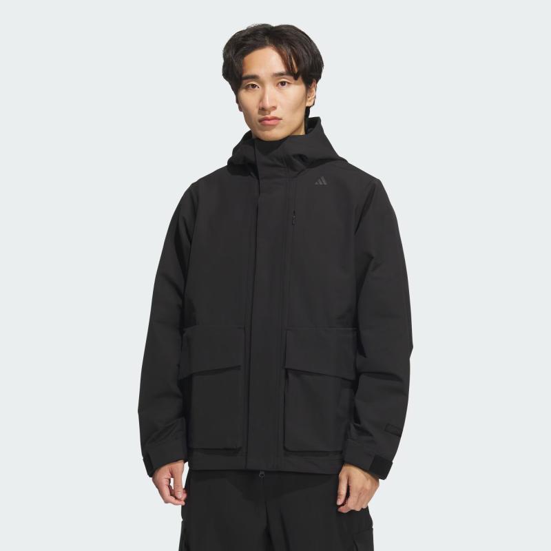 阿迪达斯梭织连帽夹克男子秋冬保暖运动服休闲宽松外套JM0960