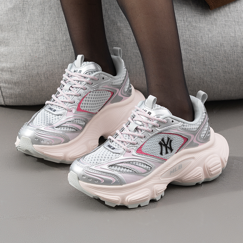 MLB官方 男鞋女鞋2025冬季新款运动鞋厚底老爹鞋休闲鞋3ASHWD15N