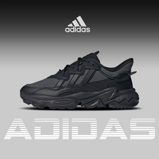 复古休闲鞋 阿迪达斯三叶草男鞋 OZWEEGO黑色老爹鞋 新款 ID9825 冬季