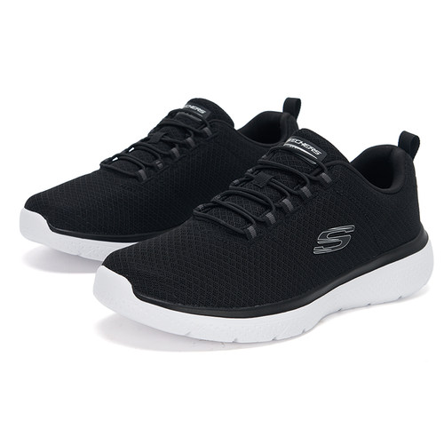 斯凯奇男鞋运动鞋官网一脚蹬穿脱健步鞋透气休闲鞋男士软底老人鞋