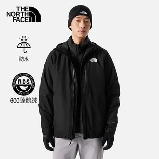 夹克两件套 TheNorthFace北面三合一冲锋衣男羽绒内胆户外外套夏季