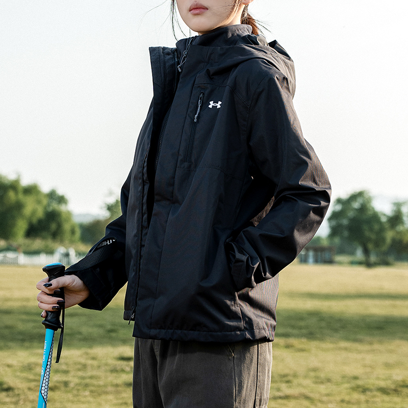 UA安德玛官方女装冬季新款三合一外套防风休闲夹克跑步训练运动服