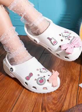 卡骆驰男鞋女鞋克骆格轻盈涉水休闲鞋Clog白色洞洞鞋户外沙滩鞋