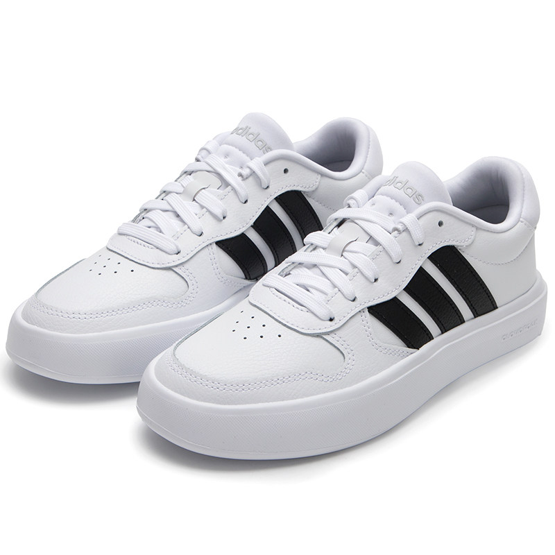 阿迪达斯官方旗舰店男鞋春季小白鞋白色运动鞋低帮板鞋皮面休闲鞋