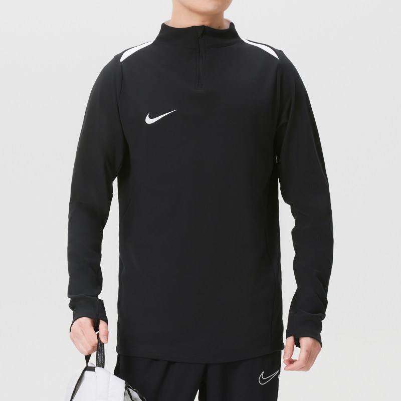 NIKE/耐克长袖半拉链训练服26夏季运动服速干立领足球服男IR