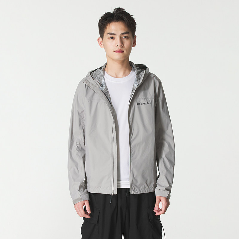 哥伦比亚单薄冲锋衣夹克男装户外防风运动服露营登山单冲外套开衫