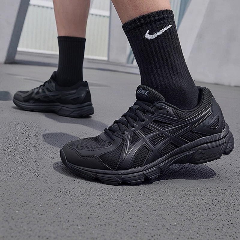 ASICS亚瑟士宽楦男鞋2026新款JOG 100T黑武士运动鞋减震透气跑鞋