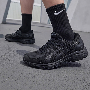 ASICS亚瑟士宽楦男鞋2025新款JOG 100T黑武士运动鞋减震透气跑鞋