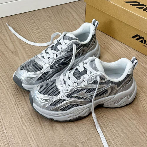 幸运叶子丨美津浓女鞋秋季新款透气运动鞋厚底老爹鞋TRAINER 2KV2