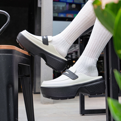 Crocs卡骆驰雪屋乐福鞋女鞋春季新款复古休闲鞋厚底显高运动鞋子